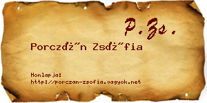Porczán Zsófia névjegykártya